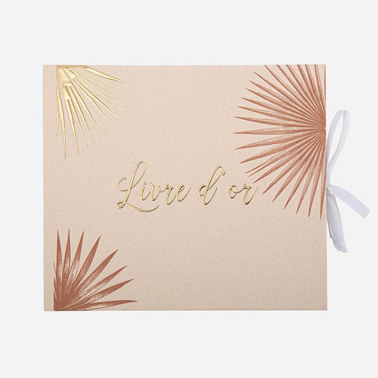Déco de mariage : livre d'or mariage exotic mood pour mots doux