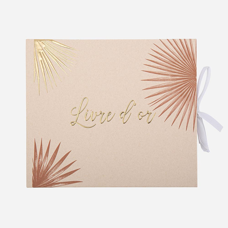 Déco de mariage : livre d'or mariage exotic mood pour mots doux