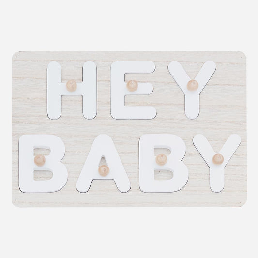 Livre d'or hello baby jeu à encastrer en bois par ginger ray