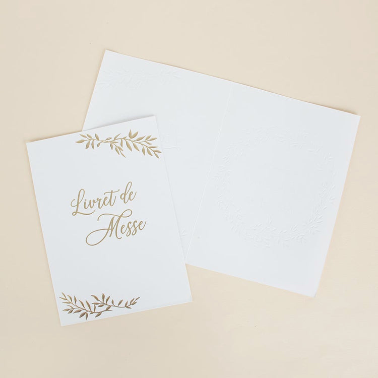 10 livrets de messe jolis brins pour decoration mariage botanique
