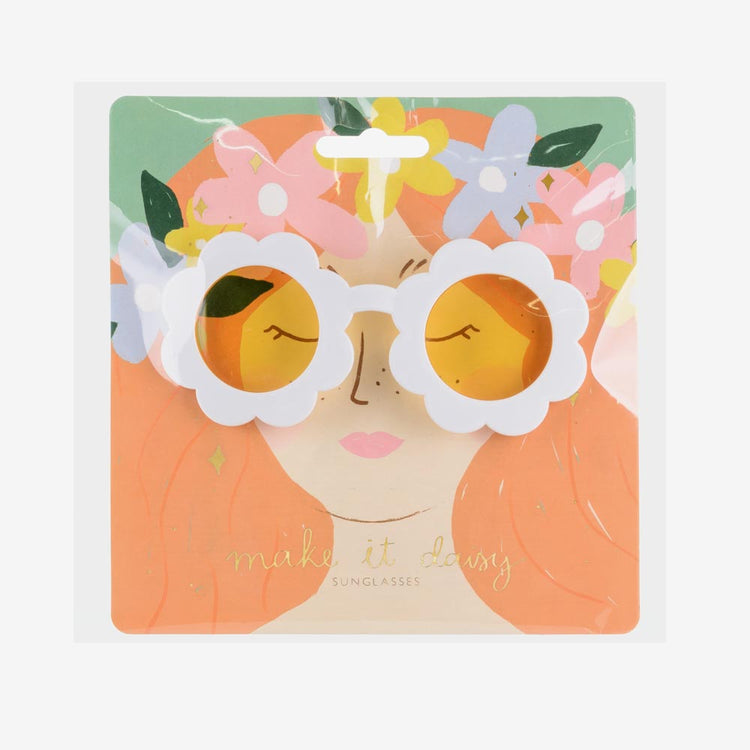 Lunettes fleurs pour filles déguisement d'anniversaire
