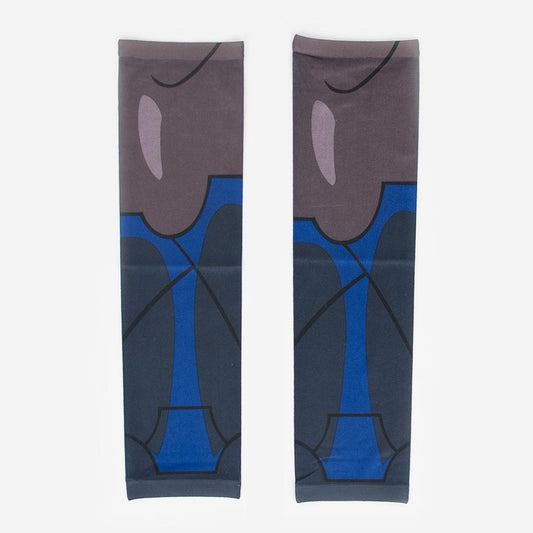 Déguisement Batman : manchons imprimés bras de Batman