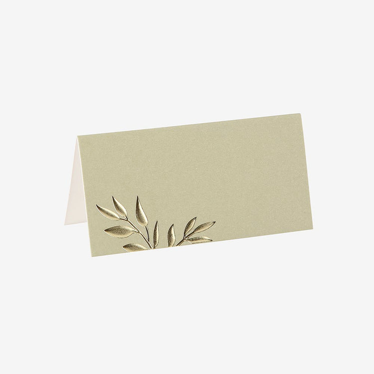 Marques places brindille sauge pour deco de table mariage botanique