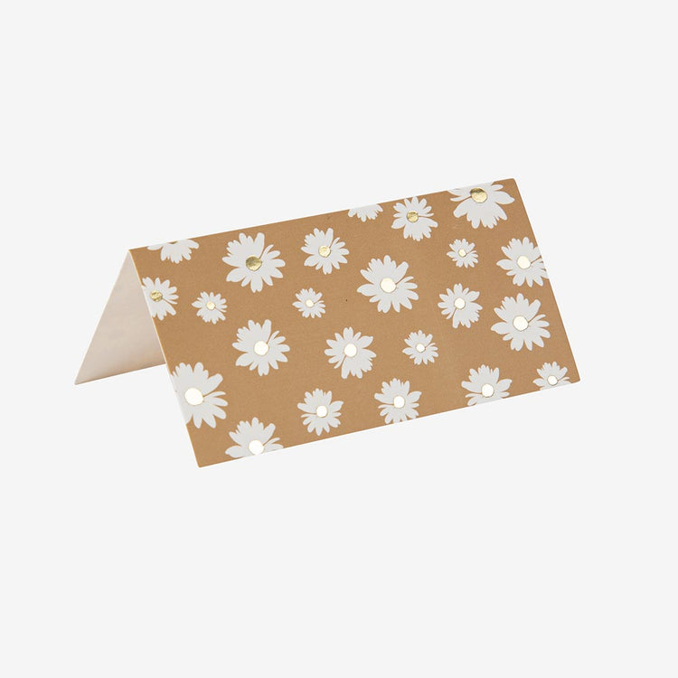 Marque place marguerite pour decoration de table mariage champetre