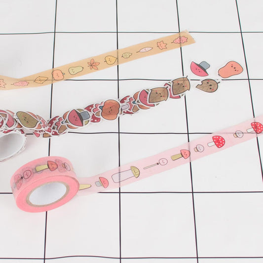 Masking tape automne : petit cadeau pochette anniversaire foret