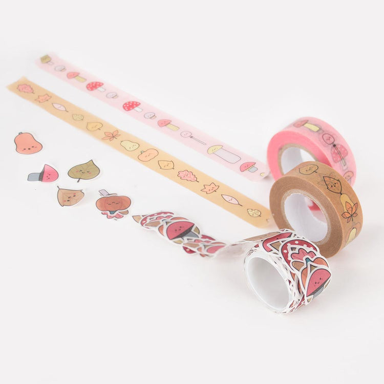 Loisirs créatifs enfant : masking tape et stickers automne