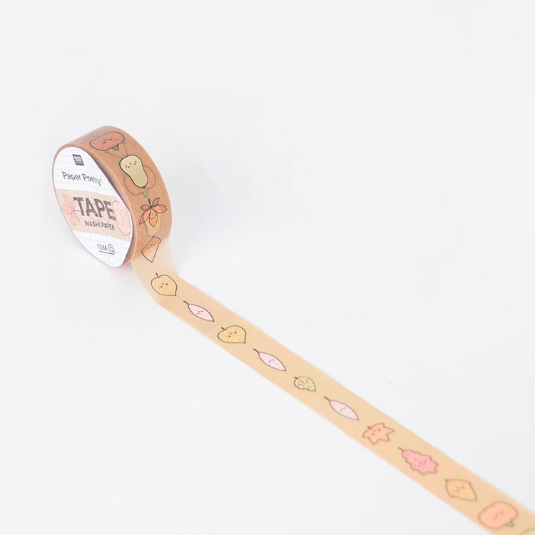 Masking tape feuilles d'automnes design kit papeterie cadeau à offrir enfant
