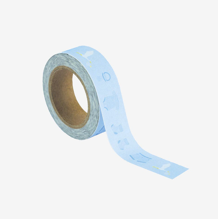 Masking tape baby boy pour personnaliser une deco baby shower garcon