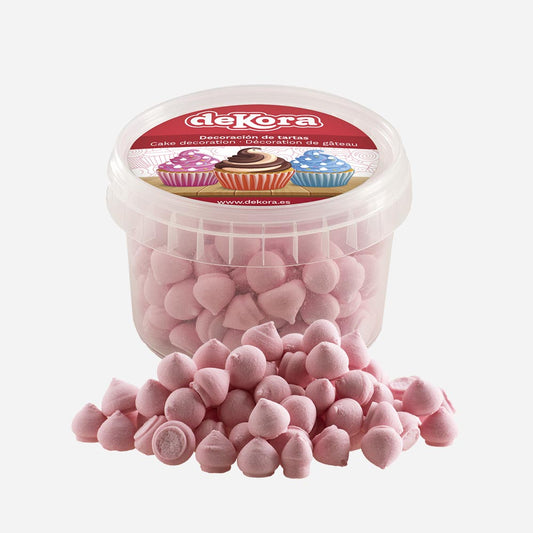 Mini meringues rose pour decor gateau anniversaire enfant original