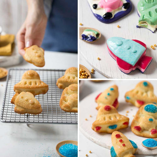 Idée gateau anniversaire à faire avec un moule à gateau espace