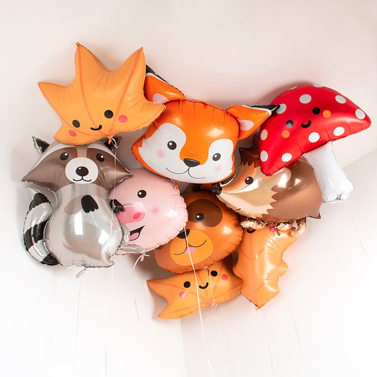 Ballons helium animaux de la foret pour anniversaire 3 ans