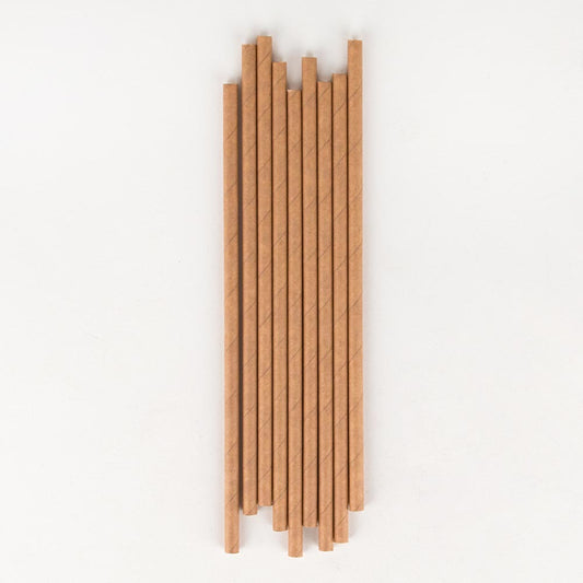 20 pailles en papier kraft pour deco cocktail ou deco anniversaire à thème