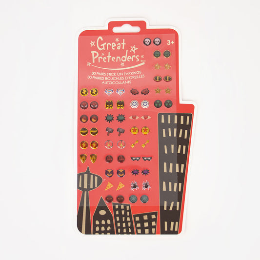 30 paires de boucles d'oreilles autocollantes petit cadeau anniversaire fille