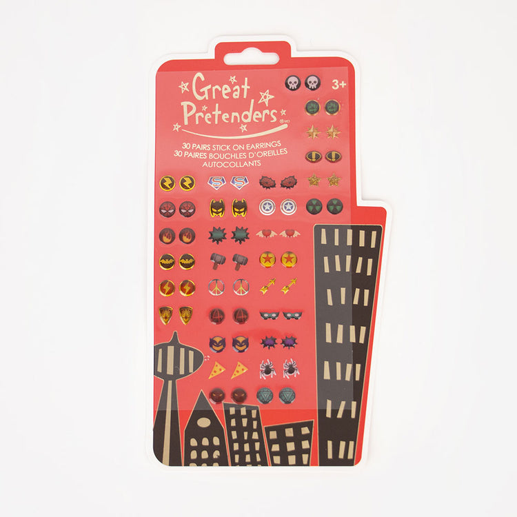 30 paires de boucles d'oreilles autocollantes petit cadeau anniversaire fille