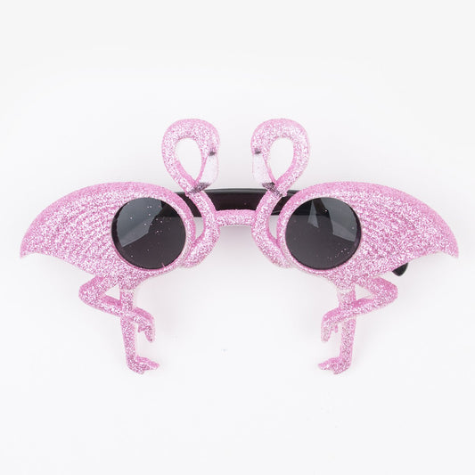 Lunettes flamant rose pour déguisement soirée tropicale ou anniversaire