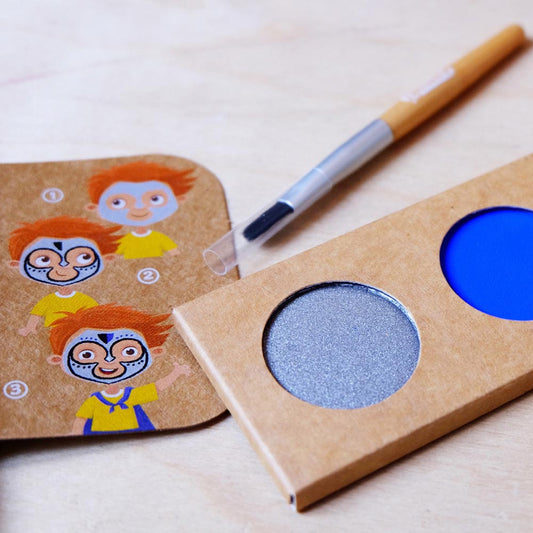 Les palettes de maquillage enfant vegan namaki 3 couleurs garçon bleu