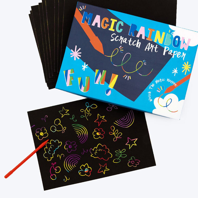 Ateleir loisirs créatifs : papier magique arc en ciel pour activité fille