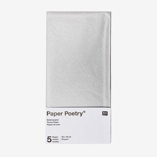 Loisirs créatifs : papier de soie argenté Rico Design pour vos DIY