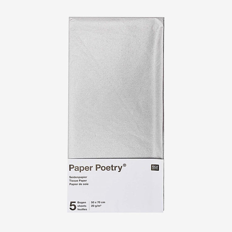 Loisirs créatifs : papier de soie argenté Rico Design pour vos DIY