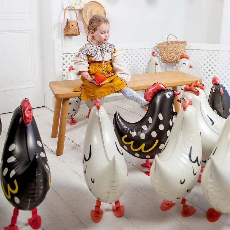 Décoration anniversaire animaux de la ferme : ballon hélium coq