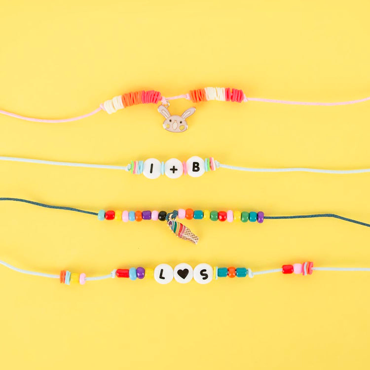 Bracelet diy fille avec lettres et perles heishi