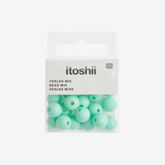 Atelier créatif fille bijoux : perles rondes aqua pour bracelet