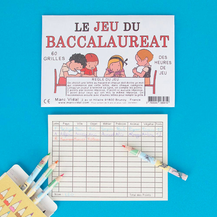 jeu vintage : le petit bac : idée cadeau anniversaire