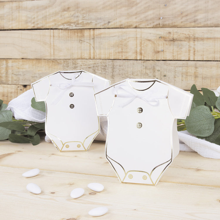 Déco baby shower ou gender reveal : petits contenants pour dragées