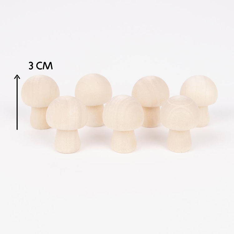 Decoration anniversaire foret : petits champignons en bosi naturels