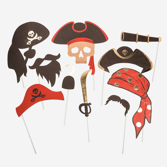 Accessoires de photobooth pirate pour anniversaire enfant garçon
