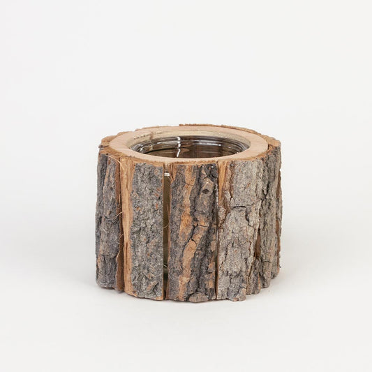 Bougeoir rondin de bois parfait pour déco table mariage folk ou table de Noël