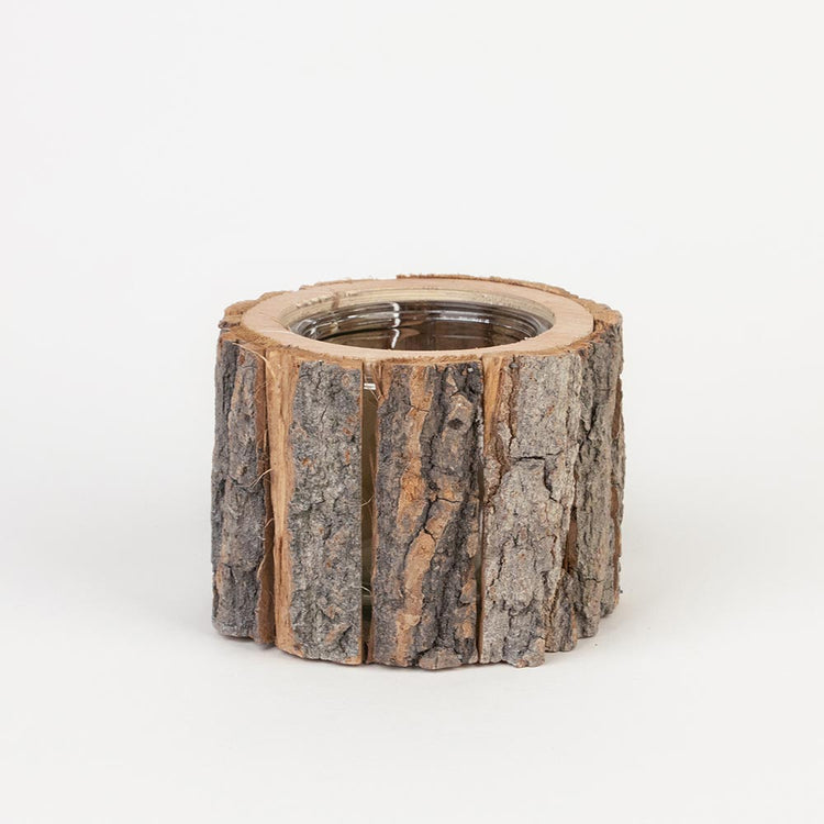 Bougeoir rondin de bois parfait pour déco table mariage folk ou table de Noël