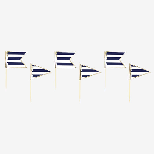 10 pics à cocktail marinière pour décorer une table de mariage marin