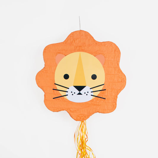 Pinata lion à remplir pour une animation anniversaire safari réussie