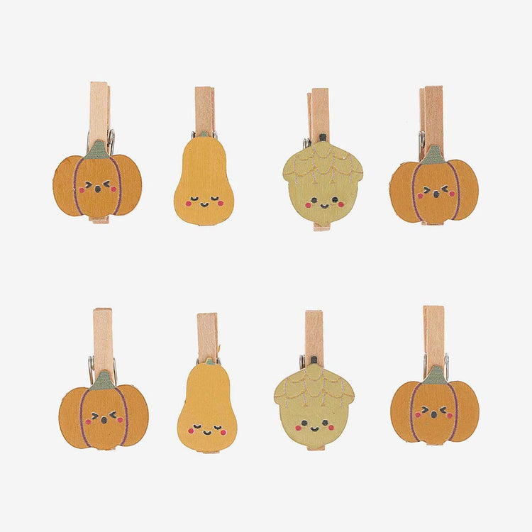 Mini pinces fruits d'automne : deco anniversaire animaux de la foret