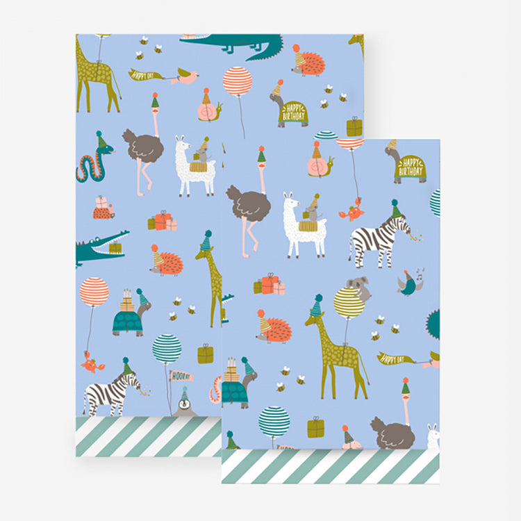 Pochette en papier fete des animaux pour faire une pochette surprise