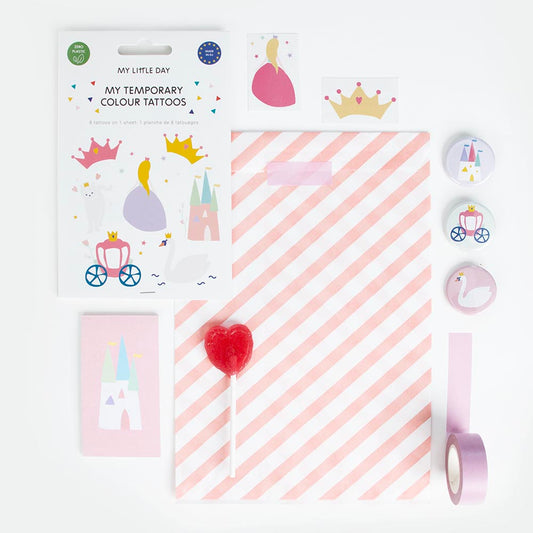 Kit pochette surprise à offrir pour anniversaire fille theme princesse
