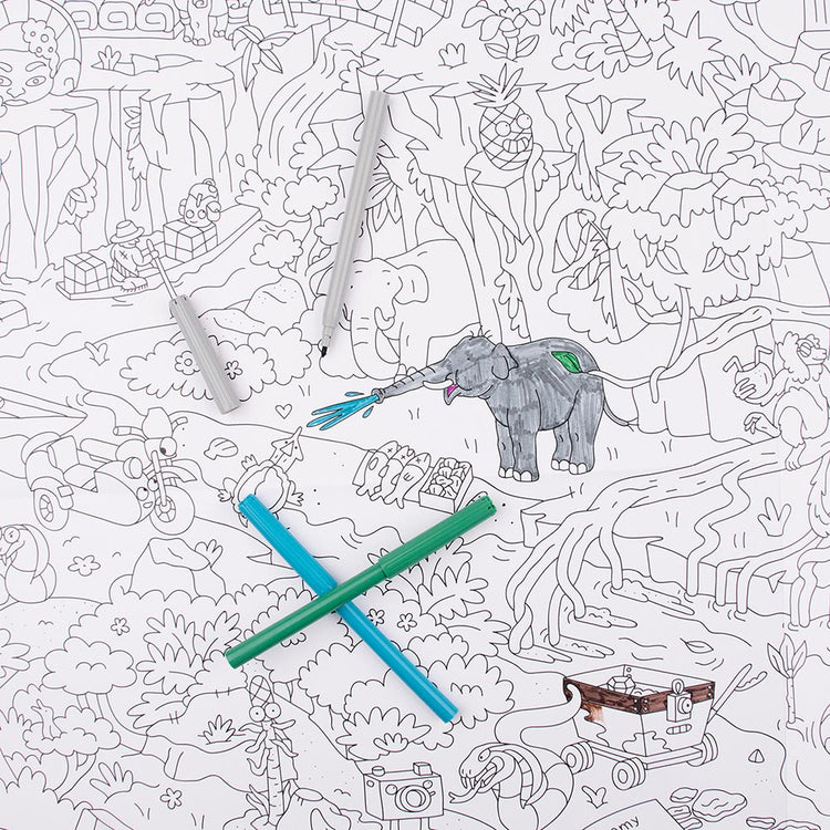 Un poster géant à colorier de chez OMY sur le thème de la jungle !