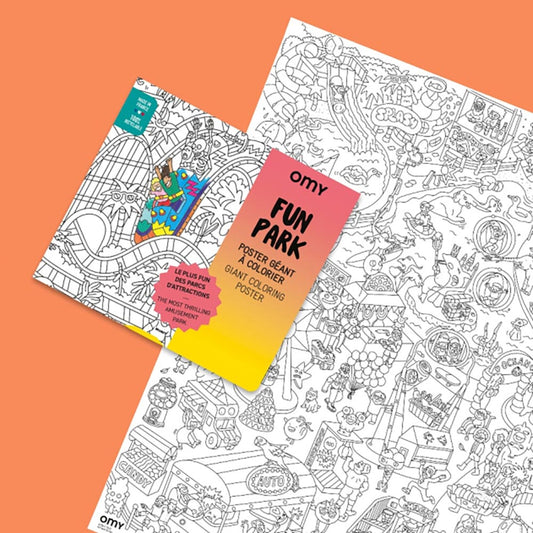 Coloriage pour enfant : poster géant à colorier theme fete foraine