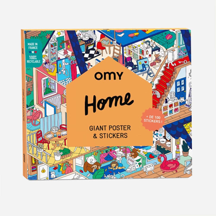 Poster géant OMY + stickers - 100% recyclable et made in France