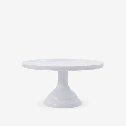 Plat à gâteau blanc en mélamine pour une déco d anniversaire enfant