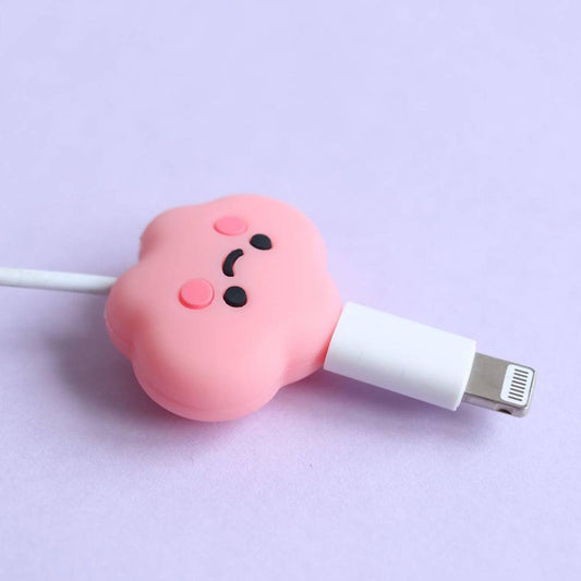 Idee cadeau ado : protège-cable nuage rose pour téléphone et tablette