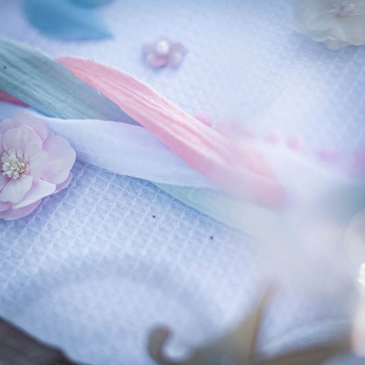 Mariage bohème chic ruban bleu ciel en gaze de coton de 3m