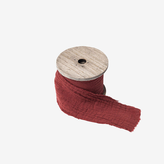 Bobine de gaze de coton terracotta mariage bohème chic