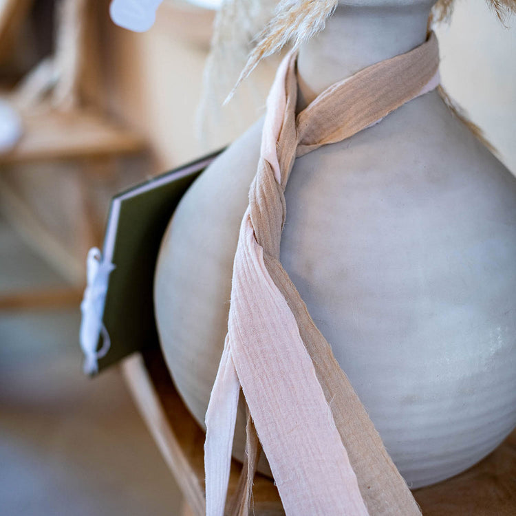 Evènement bohème chic bobine de gaze de coton beige