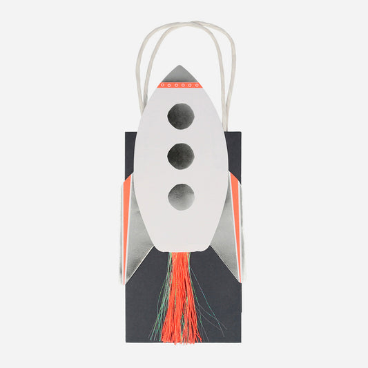 Déco anniversaire astro : 8 sacs cadeaux fusée pour offrir des petits cadeaux
