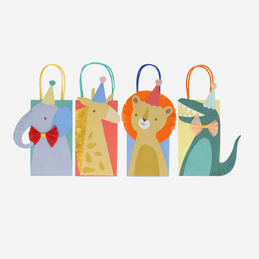 Sacs cadeaux parade des animaux Meri Meri à remplir et à offrir