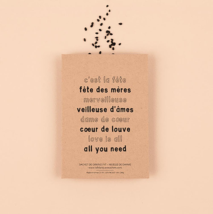 Sachet de graines la fabrique à sachets : cadeau fete des meres