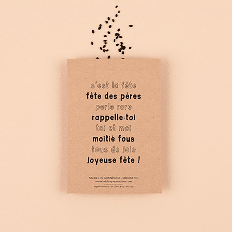 Sachet de graines la fabrique à sachets : cadeau fete des peres