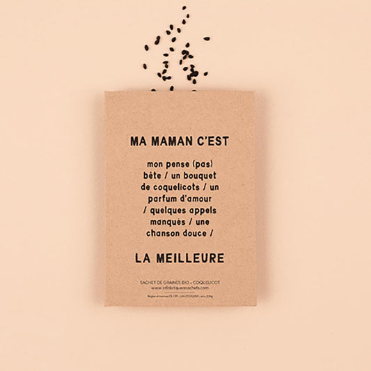 Idée cadeau fete des meres : un sachet de graines bio à planter
